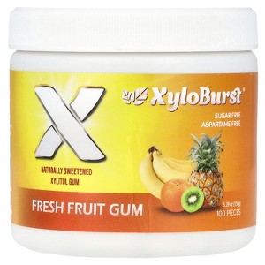 Xyloburst Xylitol Gum, Fresh Fruit, 100 Pieces, 5.29 oz (150 g) - 1 of 2