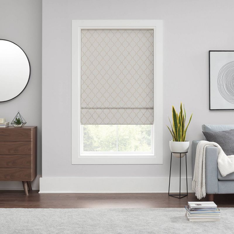 Darien Ogee 100% Total Blackout Cordless Roman Blind and Shade - Eclipse, 1 of 13
