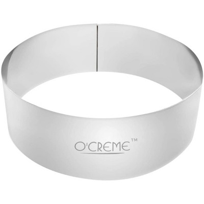 O'Creme Round Cake Ring Stainless Steel 6" Diameter, 2" High