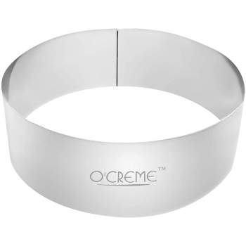 O'Creme Round Cake Ring Stainless Steel 6" Diameter, 2" High