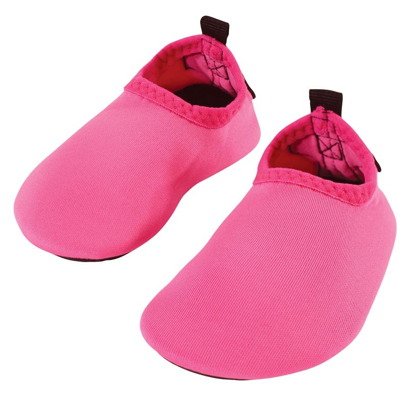 Hudson Baby Infant and Toddler Water Shoes for Sports, Yoga, Beach and Outdoors, Solid Hot Pink, 1 of 5