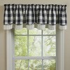 Park Designs Buffalo Check Lined Layered Black Valance 16"L - image 2 of 3