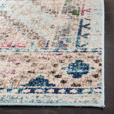 Metro-Mod Chic Blue Synthetic 4' x 6' Hand-Knotted Area Rug