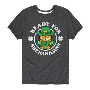 Boys' - Garfield - Ready For Shenanigans Short Sleeve Graphic T-Shirt - 1 of 4