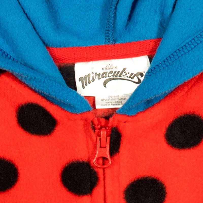 Miraculous Ladybug Girls Zip Up Pajama Coverall Little Kid to Big Kid , 5 of 8