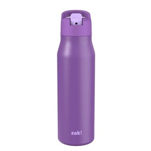 Zak Designs 20 fl oz Double Walled Stainless Steel Tranquility Insulated Straw Bottle - 1 of 4