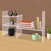 YIYIBYUS Adjustable Acrylic Desk Shelf, Clear Desktop Shelf, Desktop Bookshelf Organizer - 2 of 4
