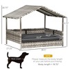 Gulches Cream Wicker Dog House with Outdoor Canopy and Waterproof - Cushioned Bed for Small & Medium Dogs - 4 of 4