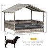 JUJABU Cream Wicker Dog House Outdoor with Canopy - image 4 of 4