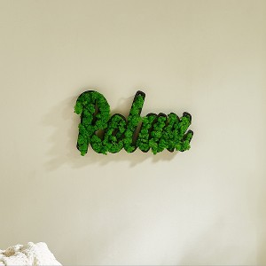 Gulches RELAX Letter Art Moss Wall Decor - Eco-Friendly Serenity for Your Space - 1 of 4
