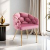 CENGHU Modern Velvet Accent Chair, Luxury Handmade Armchair with Gold Legs, for Living Room and Bedroom - 3 of 4