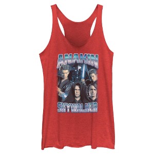 Womens Star Wars Anakin Skywalker Collage Racerback Tank - 1 of 4
