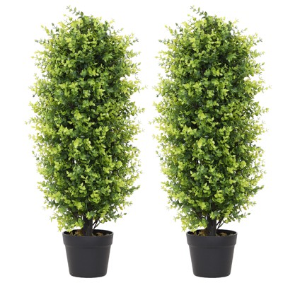 Rbied Green Composite Artificial Tree, Artificial Foliage/Topiary for Indoor and Outdoor ( 2-Piece )
