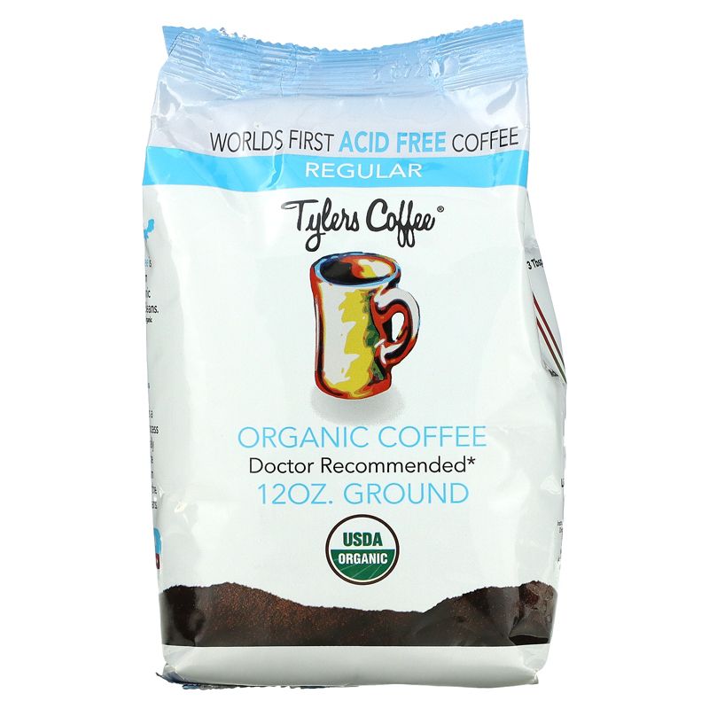 Tylers Coffees Organic Coffee, Ground, Regular, 12 oz, 1 of 3