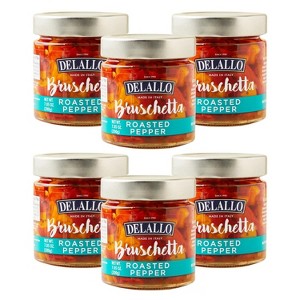 DeLallo Roasted Pepper Bruschetta Topping, 7.05 oz. Jar, (6 Pack), Made in Italy, Ready-to-Use Condiment - 1 of 1