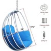 Aluminum Egg Chair; Hanging Swing Chair with Thickness Cushion for Indoor; Outdoor; Garden; Patio - 4 of 4