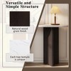 KIGFTSOD Narrow Console Table - Oval Faux Marble Top, Rustic Style with Curved Legs, Hallway & Entryway Accent Table for Living Room - 4 of 4