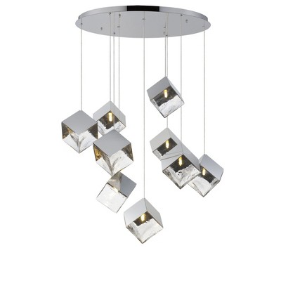 ET2 Lighting Ice Cube 9 - Light Pendant in  Polished Chrome