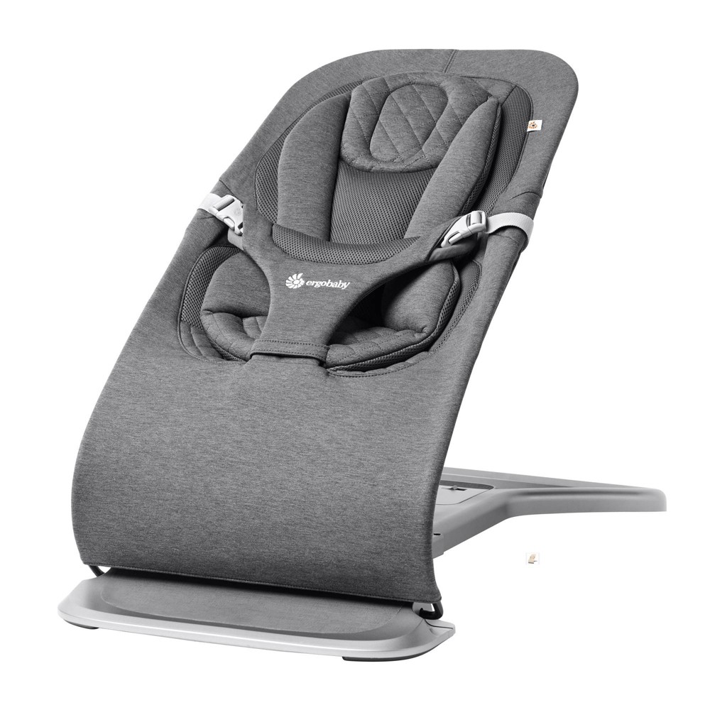 Ergobaby Evolve 3 in 1 Baby Bouncer in Cozy Knit - Charcoal Gray