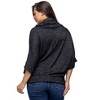 24seven Comfort Apparel Cowl Neck Dolman Sleeve Sweater Top - 3 of 4