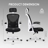 NicBex Ergonomic Office Chair,Swivel Computer Desk Chairs with Adjustable Lumbar Support,Flip-Up Arms,Headrest & Mesh Back for Home,Bedroom - 2 of 4