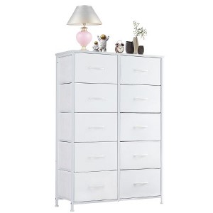 CAVINAS Tall Dresser for Bedroom, Fabric Chest of Drawers, Storage Cabinet with Water-Resistant Wooden Top for Closet/Nursery/Entryway - 1 of 4
