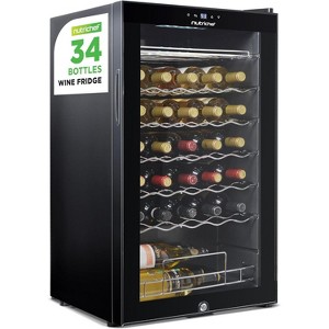 NutriChef PKCWC345.5 34-Bottle Wine Chilling Refrigerator Cooler, Single-Zone - 1 of 4