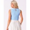 Allegra K Women's Sleeveless 1950s Vintage Summer Gingham Top - 3 of 4