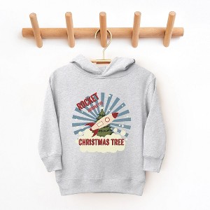 The Juniper Shop Rocket Around The Christmas Tree Toddler Graphic Hoodie - 1 of 3