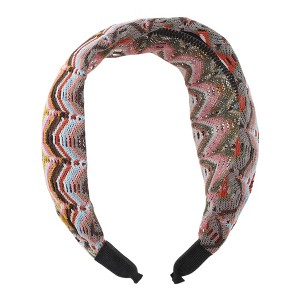 Unique Bargains Women's Fashion Colorful Wave Wide 1 Pc - 1 of 4