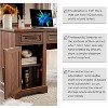 58" Executive Desk, Farmhouse Computer Office Desk with Drawers & Cabinet, Embossed Texture Design, for Work, Study, Writing - 4 of 4