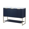 48" Bathroom Vanity With Resin Sink, Bathroom Cabinet With Storage Drawer Doors, Freestanding Bathroom Cabinet - 3 of 4
