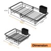 LunaLulinlk Dish Drying Rack , Expandable Metal Dish Rack, Rustproof Dish Drainer for Kitchen Counter, Black - 2 of 4