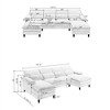 4 Seater U Shaped Modular Sectional Sofa Couch for Living Room, corner sofa with 4pcs waist pillows - image 4 of 4