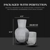 Bruno Magli Bubble Carafe 2-Piece Set Drinking Glass Tumbler Doubles as a Lid, Water Pitcher with Matching Cup, Gift Boxed, Gray - 4 of 4