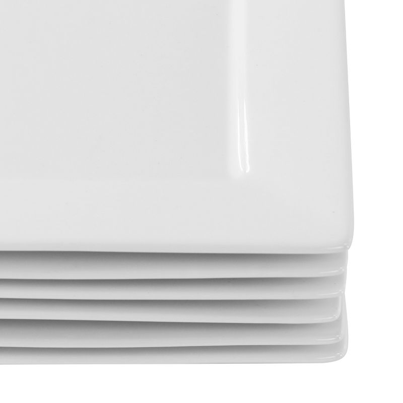 Gibson Home Our Table Simply White Fine Ceramic 6 Piece 7.25in Salad Plate Set in White, 5 of 7