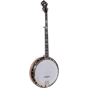 Recording King The Elite Hearts & Flowers Mahogany Resonator Banjo Natural - 1 of 4