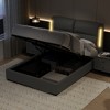 Queen Size Upholstered Platform Bed with Lift Up Storage and Sensor LED Lights - 3 of 4