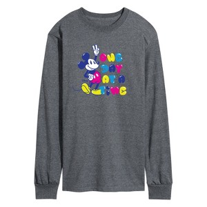 Men's - Disney - Mickey One Day At A Time Long Sleeve Graphic T-Shirt - 1 of 4