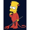 Men's The Simpsons Devil Bart Pull Over Hoodie - 2 of 4