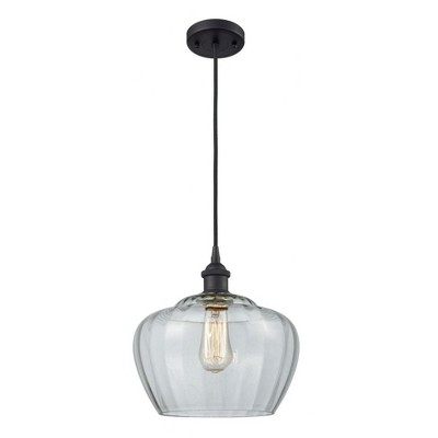 Fenton - 1 Light Cord Hung Mini Pendant In Industrial Style-11 Inches Tall and 11 Inches Wide