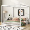 YOOCOZZ King Size Platform Bed with Canopy and Support Legs - 2 of 4