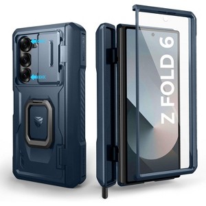 Dexnor for Samsung Galaxy Z Fold 6 Case with Ring Stand & S Pen Holder & Slide Camera Cover & Hinge Protection & Screen Protector - 1 of 3