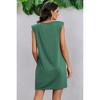 I AM A FASHION JUNKY Round Neck Solid Sleeveless Shirt Dress - 3 of 4