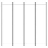 vidaXL 4-Panel Room Divider White 78.7"x78.7" Fabric - 3 of 4
