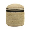 TOV Furniture Emerge Round Pouf in Natural - 3 of 4