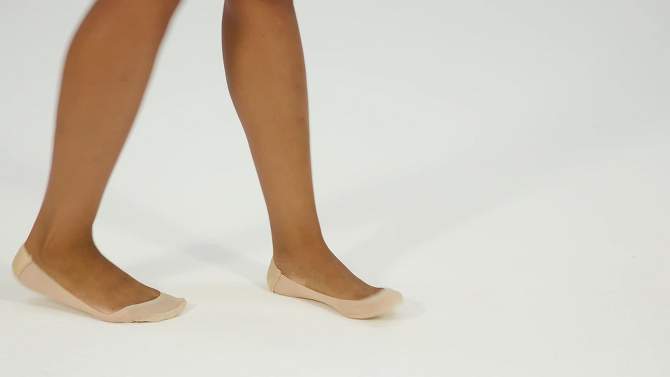 Peds Women&#39;s Cushion Heel 2pk Liner Socks - Beige Nude 5-10, 2 of 8, play video