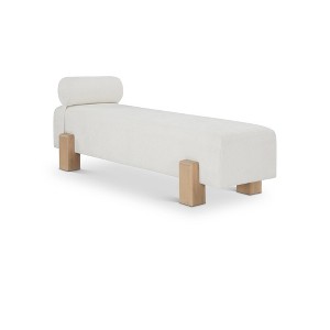 Meridian Furniture,Edison Chenille Fabric Bench - 1 of 4