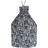 LA LEELA Women's House Daily Routine Evening Wear A line Maxi Smocked Top Slit Dress Long Strapless Tube Dresses for Women One Size Black, Floral - 3 of 4