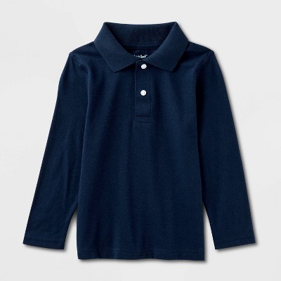 Boys' Adaptive Long Sleeve Uniform Polo Shirt - Cat & Jack™